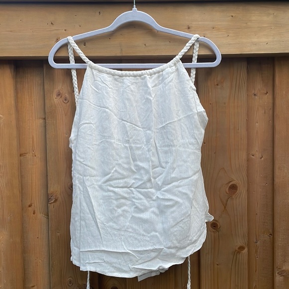 White backless tank top size large - Picture 1 of 5